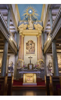 HH. Joannes en Ursulakapel (Begijnhofkapel)<br />Nieuwezijds Voorburgwal Huidig interieur